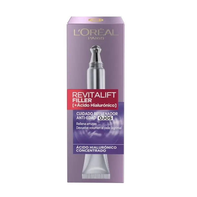 L'Oréal Paris Revitalift Filler Anti-Aging-silmänympärysvoide [+hyaluronihappo] – 15 ml