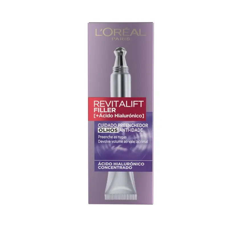 L'Oréal Paris Revitalift Filler Anti-Aging-silmänympärysvoide [+hyaluronihappo] – 15 ml