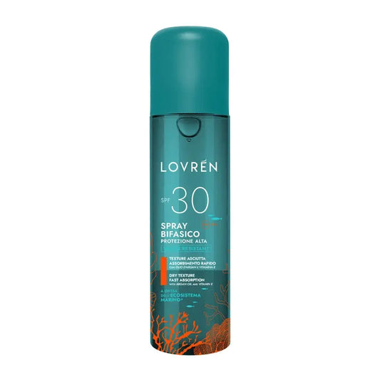 Lovrén Solaire kaksivaiheinen aurinkosuojaspray SPF 30, korkea suoja, 150 ml