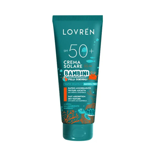Lovrén Solaire aurinkovoide SPF 50+, lapsille ja herkälle iholle, 200 ml