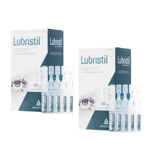Lubristil-hyaluronaatti silmien kuivumiseen, pakkaus 2 x 30 yksiannospakkausta