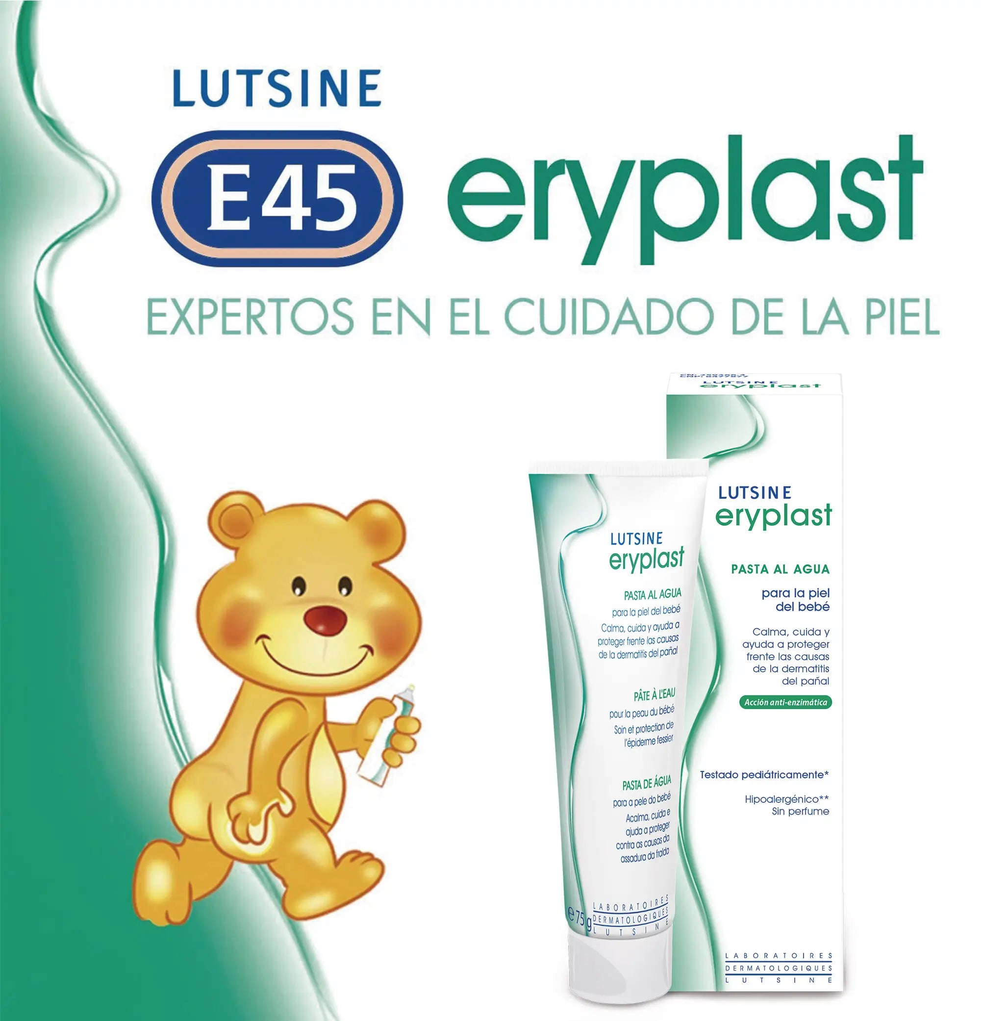 Eryplast Lutsine E45 Vesipohjainen voide vauvan vaippoihin, 2 x 75 g:n pakkaus
