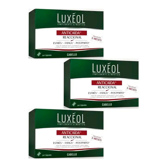 Luxeol Reaktiivinen hiustenlähtöhoito, pakkaus 3 x 90 tablettia