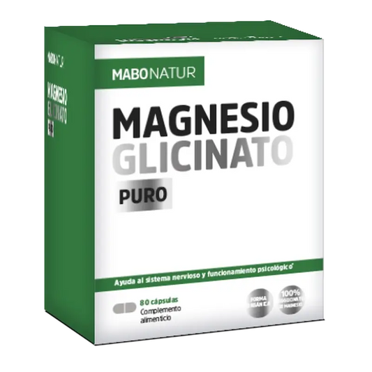 Mabonatur Puhdas magnesiumglysinaatti, 80 kapselia 