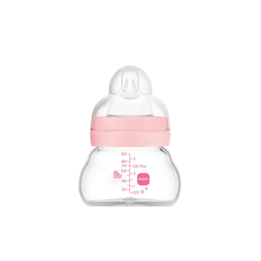 Mam Baby Feel Good -lasipullo, mattapinkki, 90 ml 
