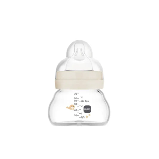 Mam Baby Feel Good -lasipullo, vaaleanpunainen, neutraali, 90 ml 