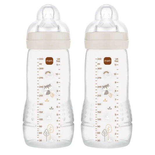 Mam Baby Easy Active -tutipullo, neutraali, kiiltävä, 2 x 330 ml 