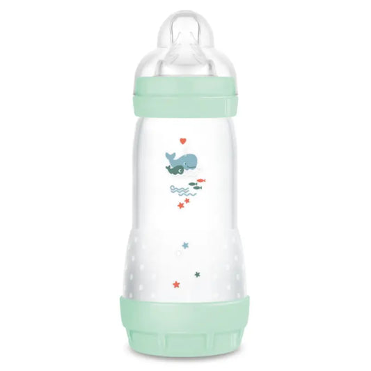 Mam Baby Easy Start -tuttipullo, koliikkia ehkäisevä, kirkkaan sininen, 320 ml 