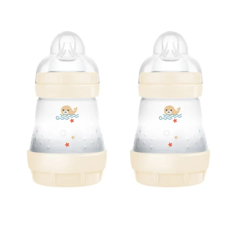 Mam Baby Easy Start -tuttipullo, ilmavaivoja ehkäisevä, neutraali, kiiltävä, 2 x 160 ml 