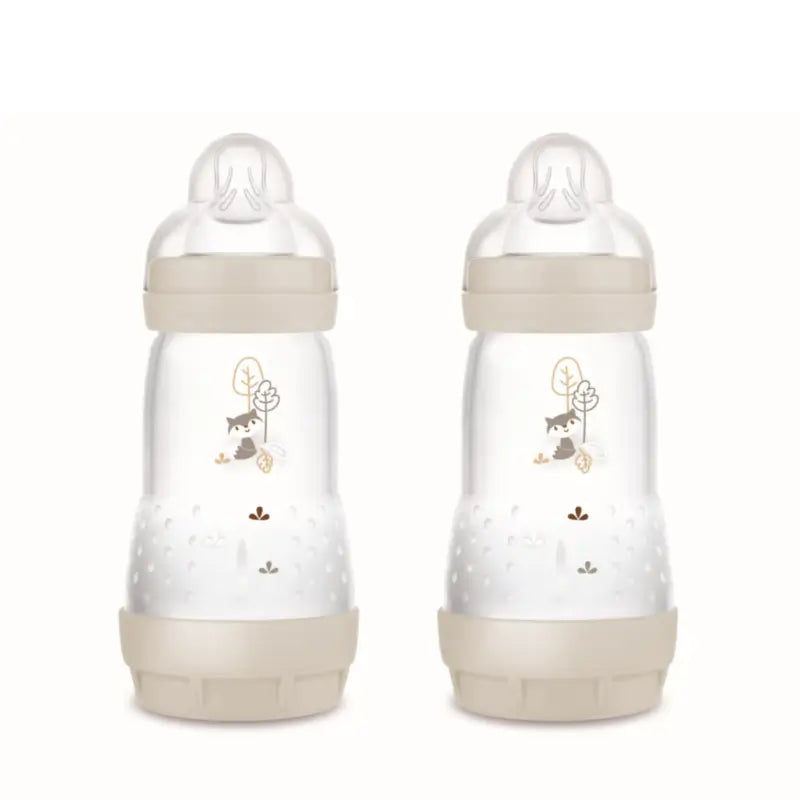 Mam Baby Easy Start -tuttipullo, ilmavaivoja ehkäisevä, neutraali, mattapintainen, 2 x 260 ml 