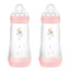 Mam Baby Easy Start -tölkkipullo, kirkkaan vaaleanpunainen, 2 x 320 ml 