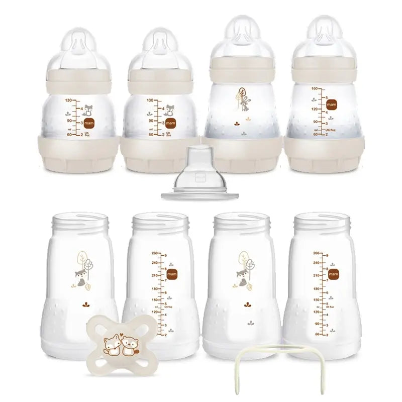 Mam Baby Welcome To The World -vastasyntyneen tarvikesetti, Easy Star -tuttipullot, neutraali