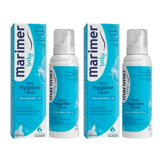 Marimer Isotoninen merivesipohjainen vauvojen nenäsumute, 2 x 100 ml:n pakkaus