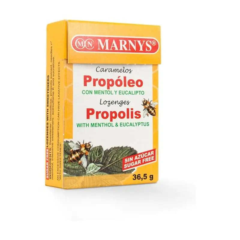 Marnys: Sokerittomat propolis-karkit, esittelyteline, 20 kpl