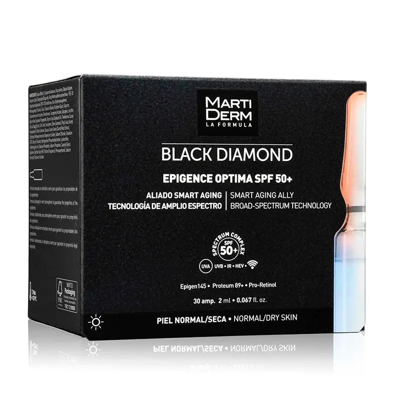 Martiderm Black Diamond Epigence Óptima SPF 50, 30 ampullia à 2 ml