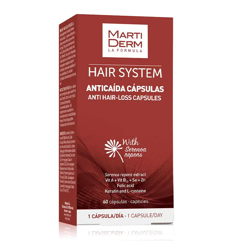 Martiderm Hair System -kapselit hiustenlähtöä vastaan, 60 kapselia