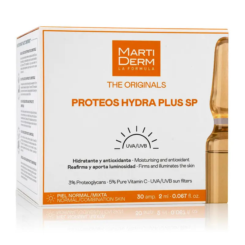 Martiderm The Originals Proteos Hydra Plus Sp normaali- ja sekaihoille, 30 ampullia à 2 ml
