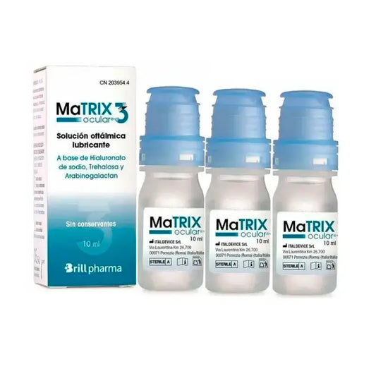 Matrix Ocular 3 silmätipat, pakkaus 3 x 10 ml