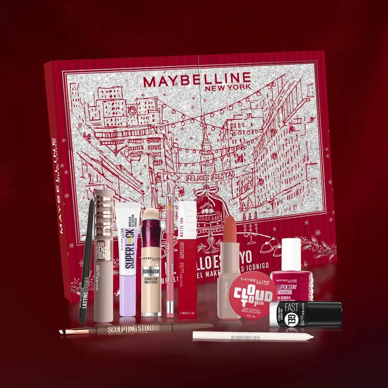 Maybelline-adventtikalenteri, 12 tuotetta