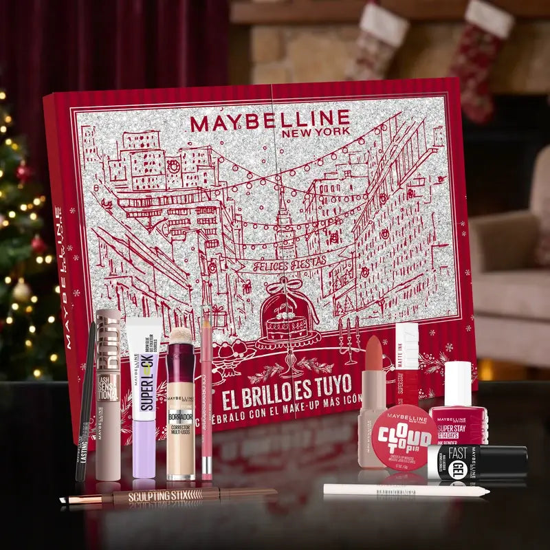 Maybelline-adventtikalenteri, 12 tuotetta