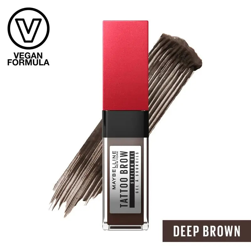 Maybelline New York Tattoo Brow -geeli täytettäville kulmakarvoille, sävy 260 Deep Brown