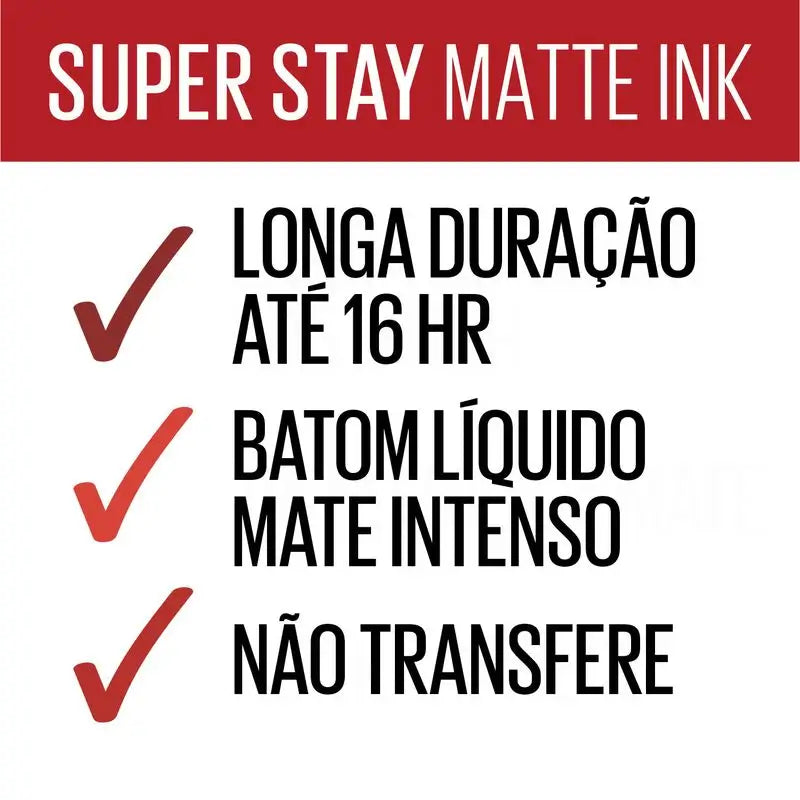 Maybelline New York Superstay Matte Ink -mattahuulipuna, sävy 155 Savant, vaaleanpunainen