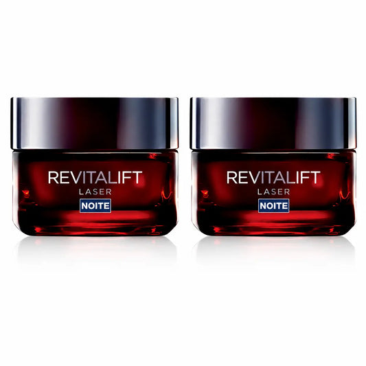 L'Oreal Paris Revitalift Laser kolmoisvaikutteinen ikääntymistä ehkäisevä yövoide, ryppyjä ehkäisevä ja monipuolinen korjaava, 50 ml, 2 kpl:n pakkaus
