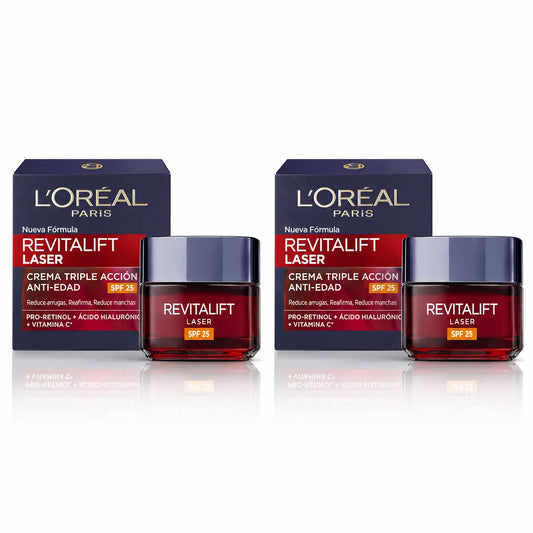 L'Oreal Revitalift Laser -päivävoide SPF 25, 50 ml, 2 kpl:n pakkaus