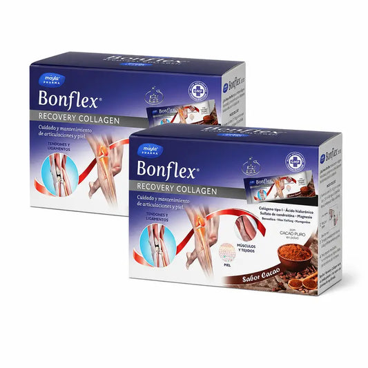 Máyla Pharma Bonflex Recovery Collagen Cacao -pakkaus, 2 x 30 annospussia
