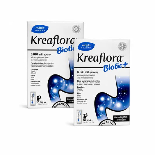 Máyla Pharma Kreaflora Biotic+ -pakkaus, 2 x 10 annospussia