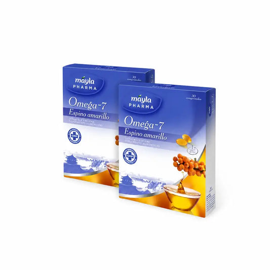 Máyla Pharma Omega-7 -keltapiikkimarja, 2 x 30 kapselin pakkaus