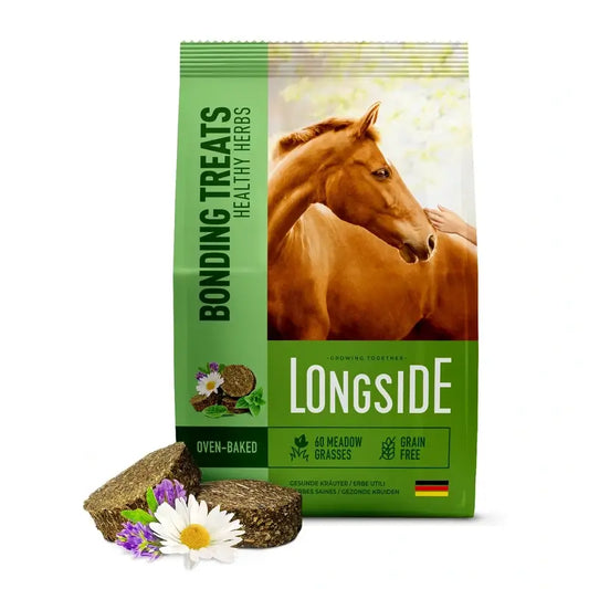 Mealberry Longside Bonding Treats -hevosille tarkoitetut luonnon yrtit, 500 g