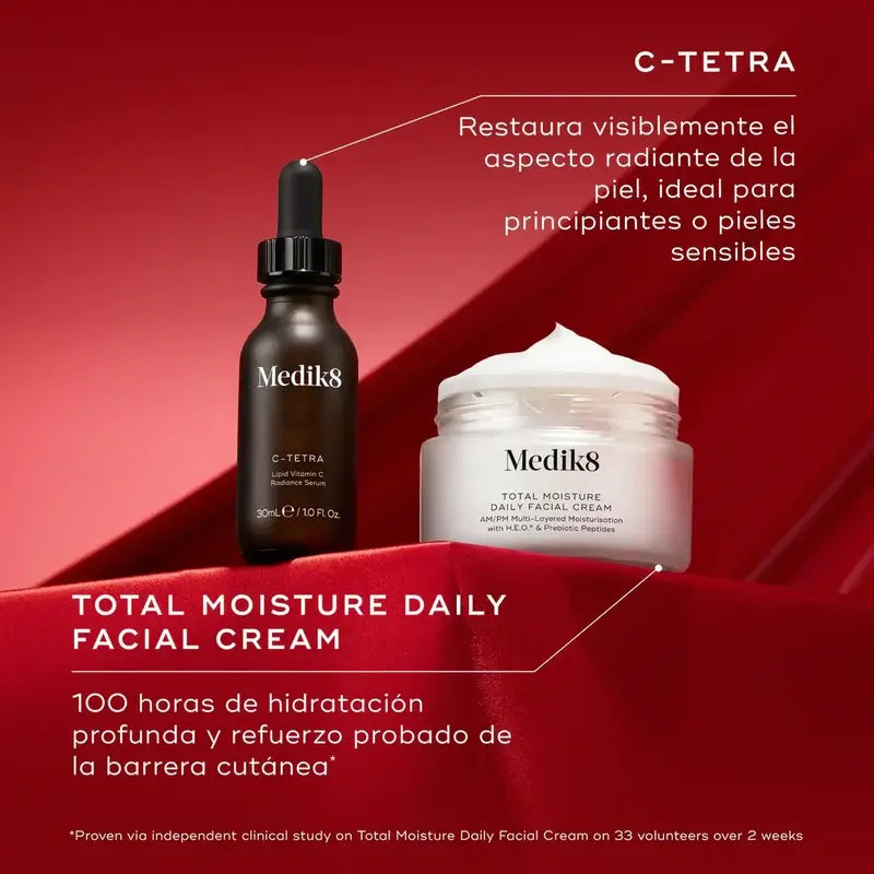 Medik8 Radiance Wrapped C-Tetra 30 ml + Total Moisture Daily Facial Cream 50 ml