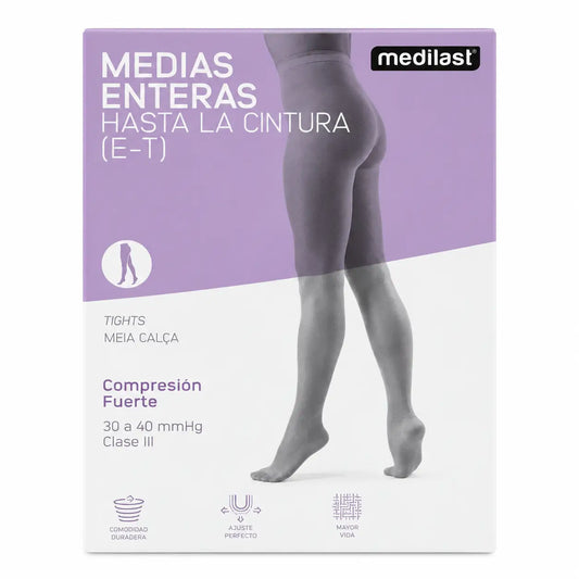 Medilast Panty Comp Fuerte, musta, koko 3