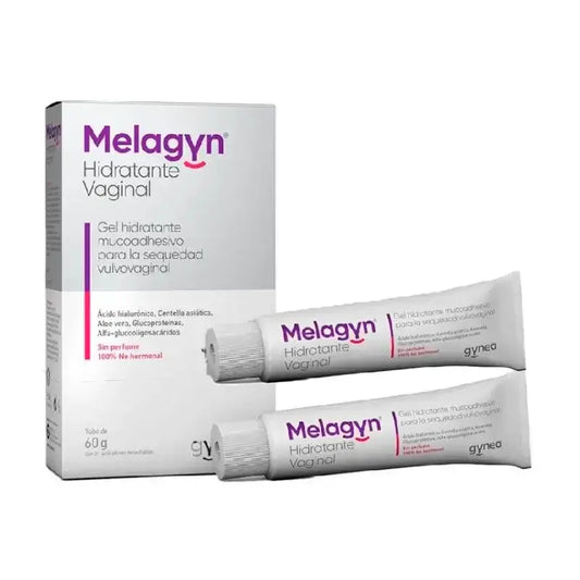 Melagyn emättimen kosteuttava geeli, 2 x 60 g:n pakkaus