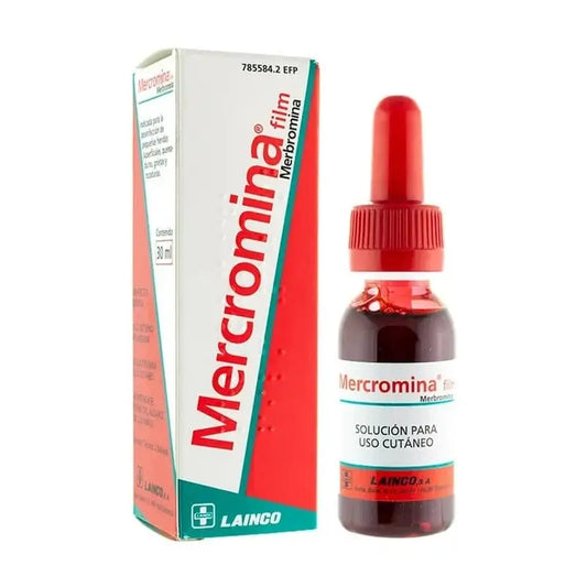 Mercromina Film 20 mg/ml paikalliskäyttöön tarkoitettu liuos 30 ml