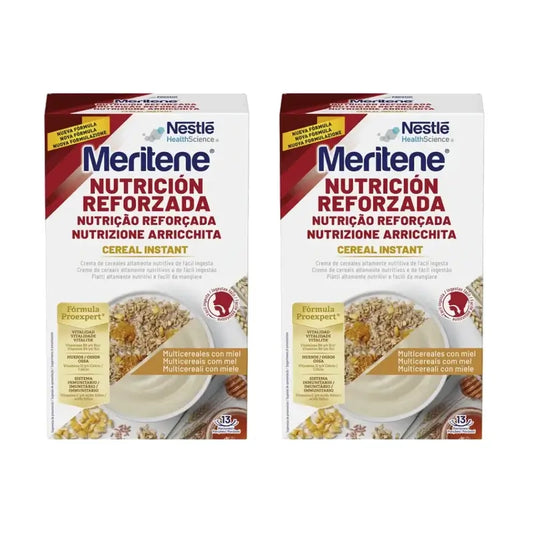 Meritene Inmuno Instant-viljapuuro, 8 viljalajin sekoitus hunajalla, 2 x 520 g