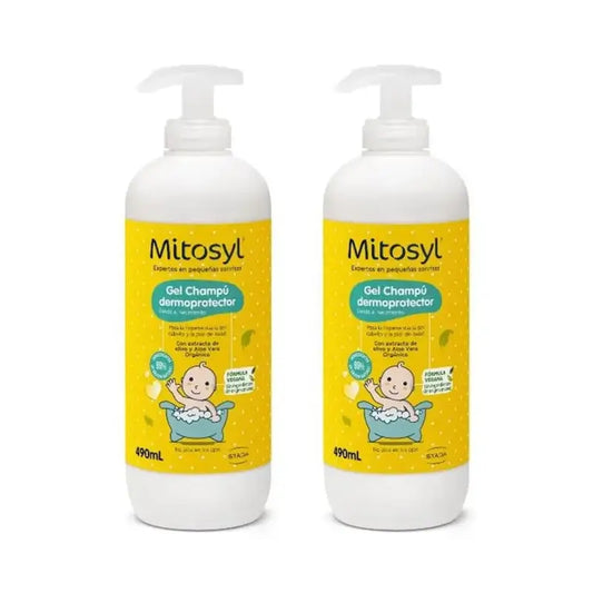 Mitosyl Bebé -ihon suojaava geelishampoo, 2 x 490 ml 