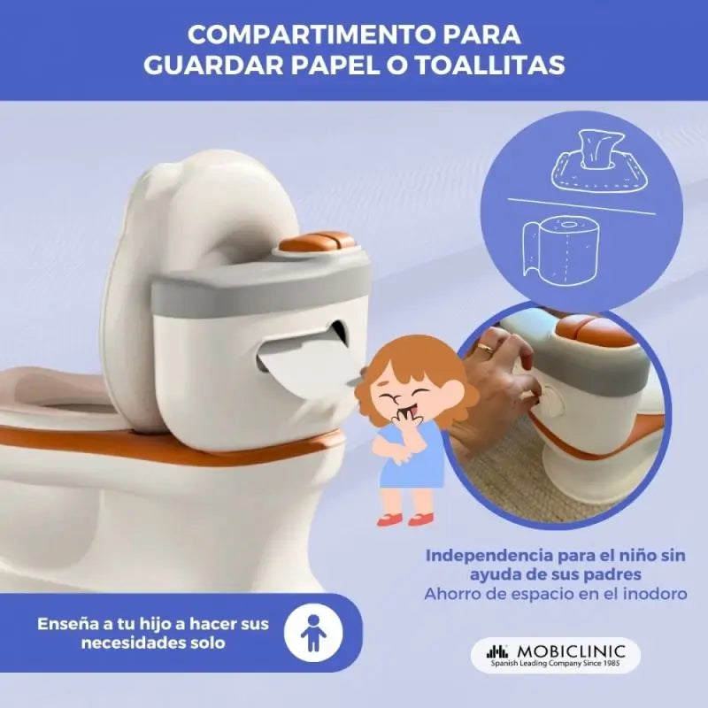 Mobiclinic Toikid -lasten WC, 1–6-vuotiaille, oranssi