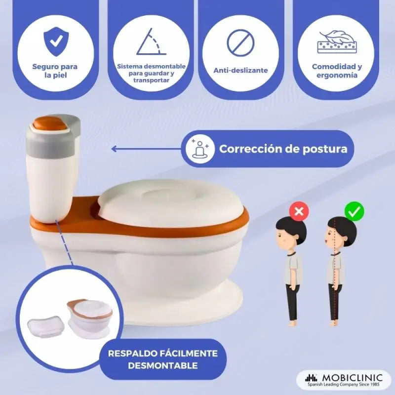 Mobiclinic Toikid -lasten WC, 1–6-vuotiaille, oranssi