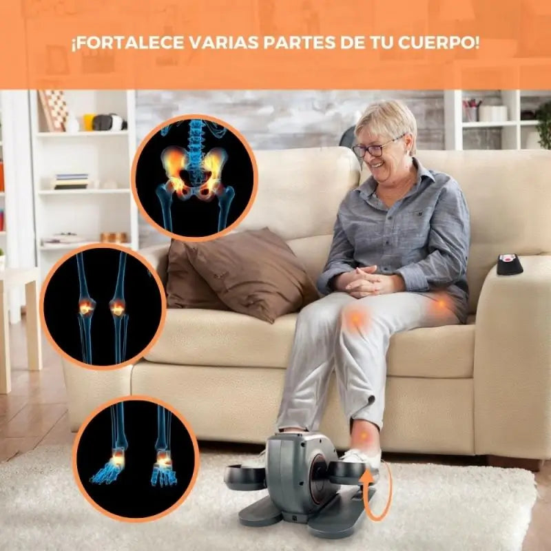 Mobiclinic Mini -elliptinen kuntopyörä, jossa on luistamattomat polkimet