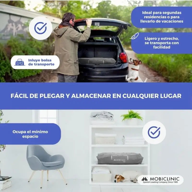 Mobiclinic Happyland -taitettava leikkipuisto, harmaa