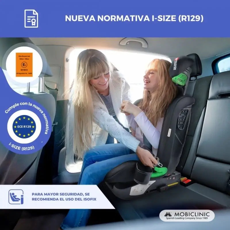 Mobiclinic Lionfix Max -lasten turvaistuin, 100–150 cm, musta