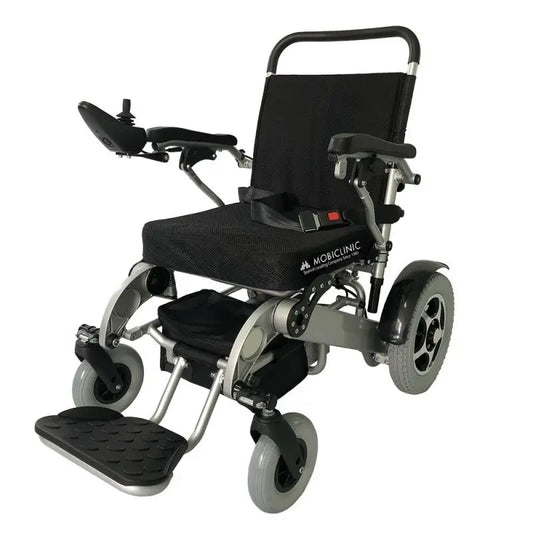 Mobiclinic Folding Electric Wheelchair 17 Km Aluminium Adjustable Safe And Comfortable Troya