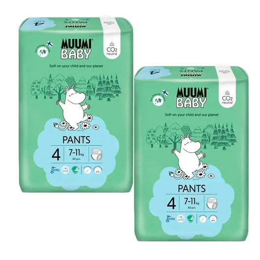 Moomin Baby -harjoitusvaipat, koko 4, 2 x 40 kpl