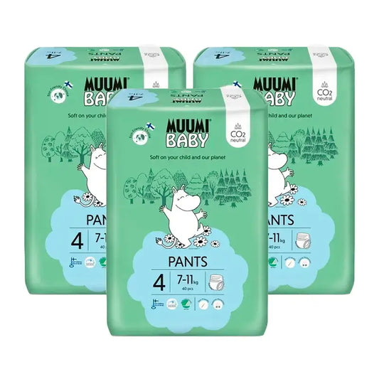 Moomin Baby -harjoitusvaipat, koko 4, 3 x 40 kpl