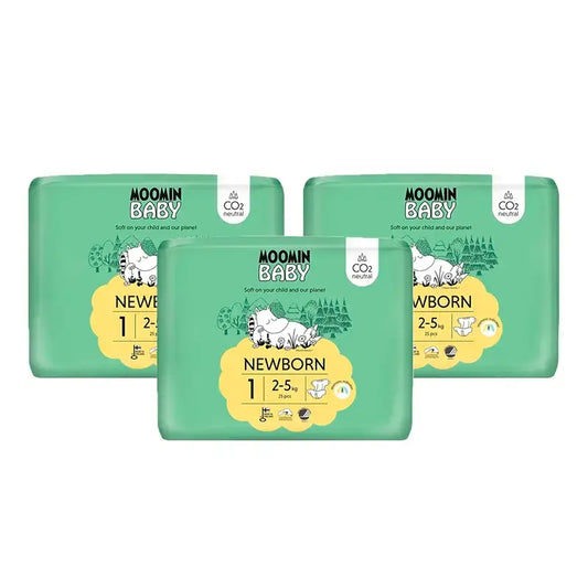 Moomin Baby -vaipat, koko 1, 3 x 25 kpl