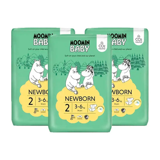 Moomin Baby -vaipat, koko 2, 3 x 56 kpl