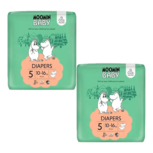 Moomin Baby -vaipat, koko 5, 2 x 40 kpl