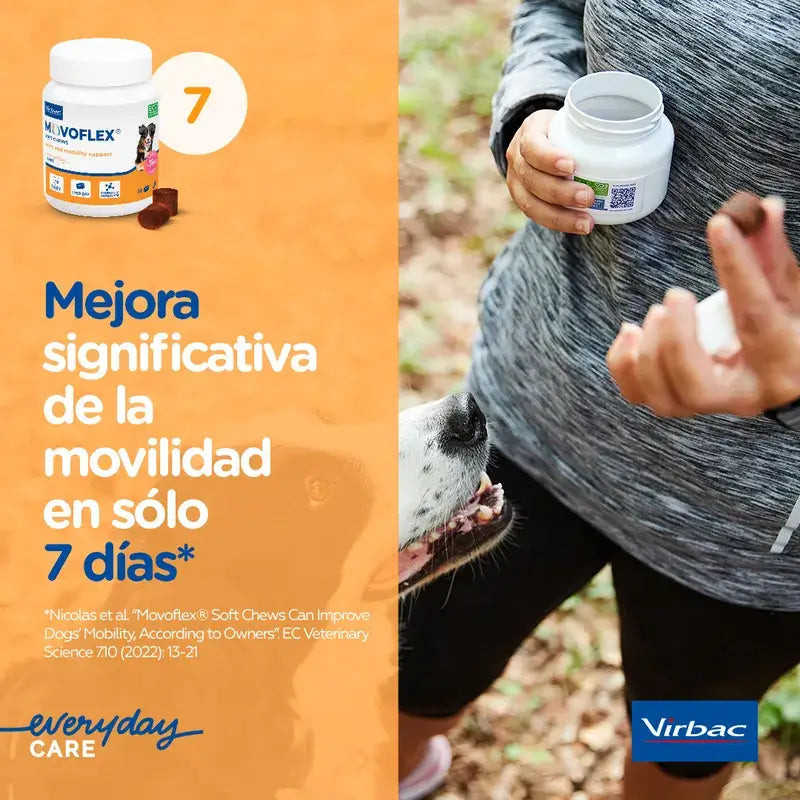 Movoflex - nivelten suojaava valmiste keskikokoisille koirille (15–35 kg), 30 tablettia